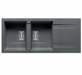 Chậu rửa chén Elica KARTESIO 2B 1D IRON GREY - Hàng chính hãng