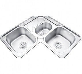 Chậu rửa chén góc 3 hộc Gorlde GD-504 - Hàng chính hãng