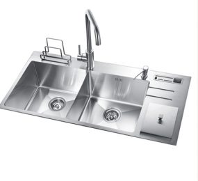 Chậu rửa Inox Sumika 10050B ( có thùng rác) - Hàng chính hãng