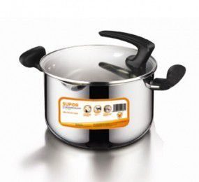 Nồi canh Inox nắp đứng Supor Unique HT10004-3 - Dung tích 6L - Hàng chính hãng