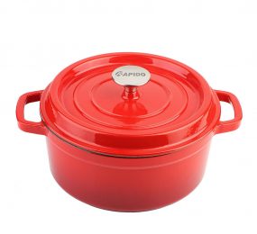 Nồi gang đúc 24cm Rapido RK24-RD - Hàng chính hãng