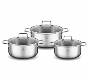 Nồi inox liền khối Elmich Trimax XR EL-3843 size 16, 20, 24cm - Hàng chính hãng