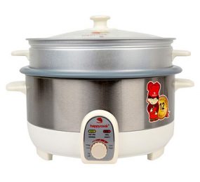 Nồi lẩu điện có xửng Happy Cook HCHP-350ST - Hàng chính hãng