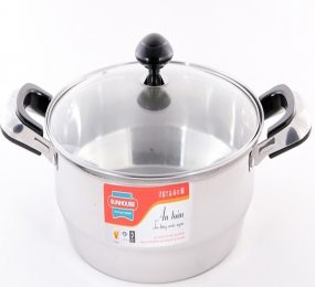 Nồi lẩu inox quai đệm vung kính Sunhouse SHG-26D - Hàng chính hãng