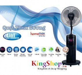 Quạt phun sương Homemax HMQS-HB05 - Thương hiệu Mã lai - Hàng chính hãng