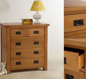 Tủ 5 hộc kéo gỗ sồi mỹ mới 100% 1m x 1m x 40 - Hàng chính hãng