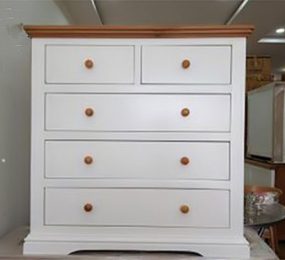 Tủ 5 hộc trắng nóc sồi Mỹ 1m - Hàng chính hãng