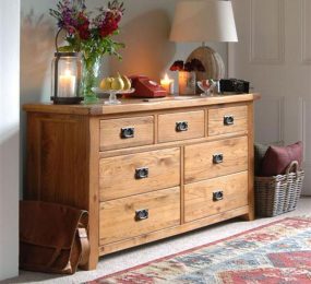 Tủ 7 hộc kéo gỗ sồi Mỹ 1m55 x 40 x 80 - Hàng chính hãng