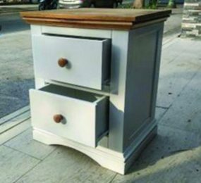 Tủ đầu giường trắng nóc sồi 500D x 400R x 600C - Hàng chính hãng