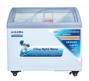 Tủ đông nắp kính lùa cong Alaska KC-210C - Hàng chính hãng