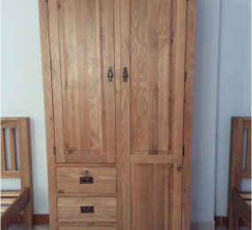 Tủ quần áo gỗ Sồi Mỹ 2 cánh 1m2 x 2m x 60 - Hàng chính hãng