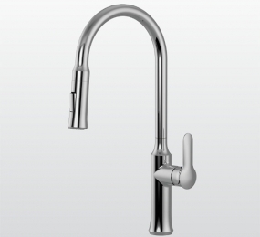 Vòi rửa chén nóng lạnh đồng dây rút Malloca K94C - Hàng chính hãng