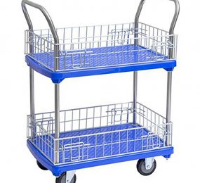 Xe đẩy hàng sàn nhựa có lưới bảo vệ SUMO NP-220M - Hàng chính hãng