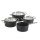 Bộ nồi 4 món Fissler LUNO BLACK 056-116-04-000 - Hàng chính hãng