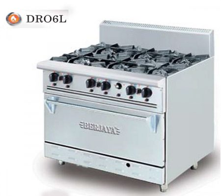 Bếp âu 6 họng có lò nướng BERJAYA DRO 6L - Hàng chính hãng