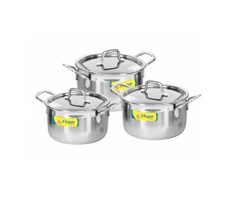 Bộ nồi Elegan Happy Cook EL06SRY  - Thiết kế tinh tế - Hàng chính hãng