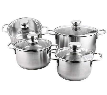 Bộ nồi inox 3 đáy nắp kính Fivestars FS08CG - Hàng chính hãng