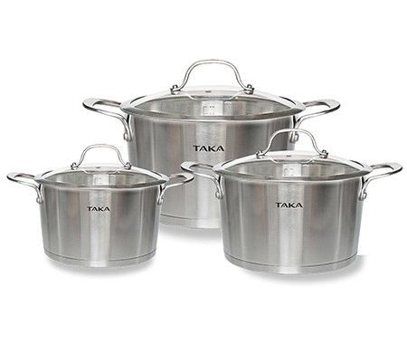 Bộ nồi inox Taka NI03V 3 đáy cao cấp - Hàng chính hãng