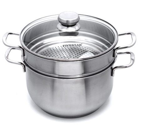 Bộ nồi xửng 3 đáy nắp kính Fivestar ST26-3DG - Hàng chính hãng