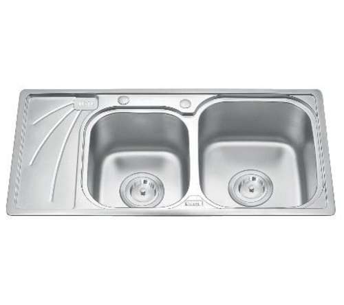 Chậu rửa chén 2 hôc cánh Gorlde GD-9037 - Hàng chính hãng