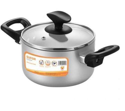 Nồi canh hợp kim nhôm oxy hóa mềm Supor H06011-5 - Dung tích 4.3L - Hàng chính hãng