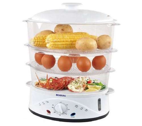 Nồi hấp điện 3 tầng Braburg B3L - Hàng chính hãng